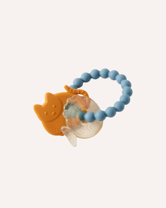 JIGGLE & GIGGLE - HUNGRY KITTY SILICONE TEETHER