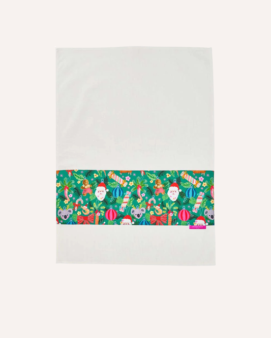 ANNABEL TRENDS - COTTON TEA TOWEL - DECK THE PALM