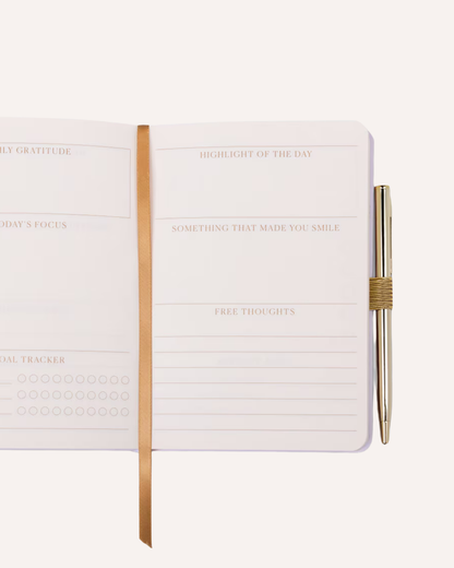 DESIGNWORKS INK - MINI GRATITUDE JOURNAL WITH PEN - HOT PINK