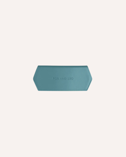 FOX AND LEO GLASSES CASE - TEAL