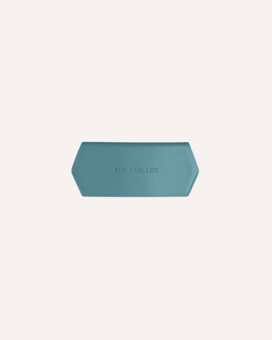 FOX AND LEO GLASSES CASE - TEAL