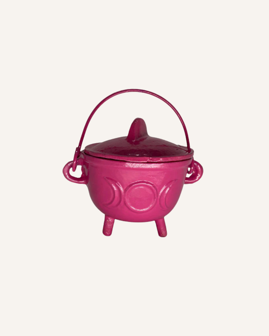 CAST IRON CAULDRON - LARGE - PINK