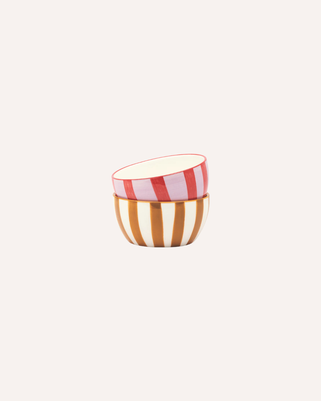 HERE'S HOW - THE BELLA ASSORTED DIPPING BOWLS - RED/MUSTARD