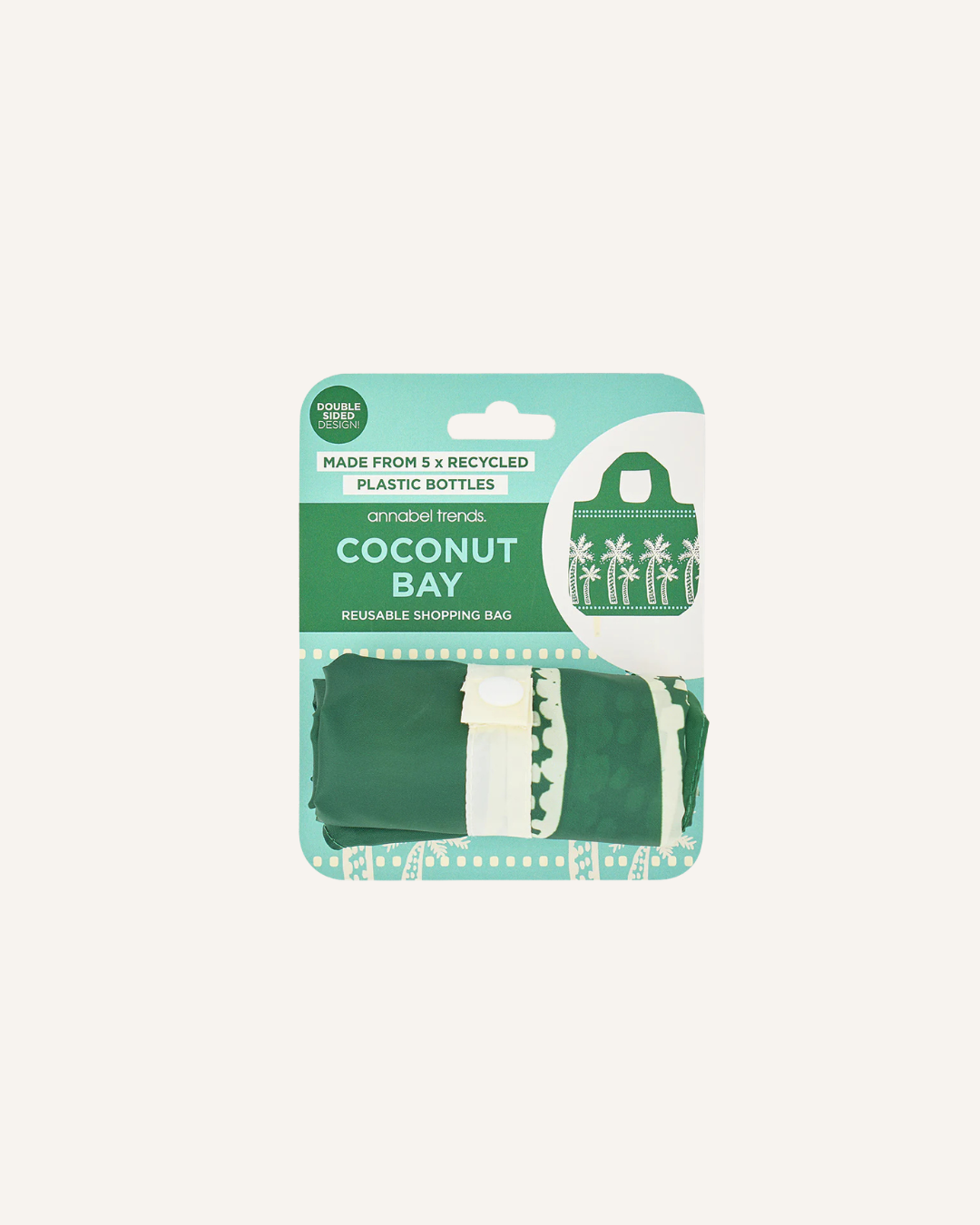 ANNABEL TRENDS - REUSABLE SHOPPING BAG - COCONUT BAY