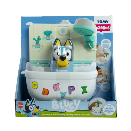 BATH TOY - TOMY TOOMIES BLUEY SHOWER & SCRUB