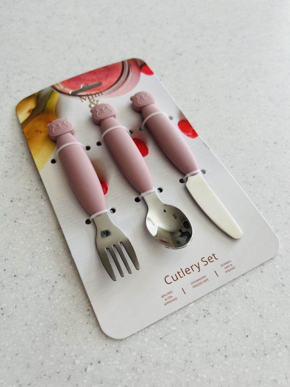 MINI & ME CUTLERY SET - CHERRY