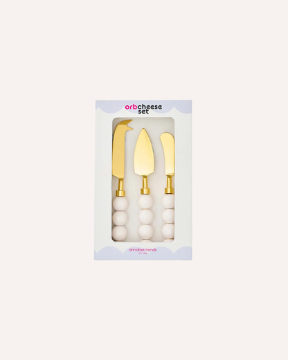 ANNABELL TRENDS - ORB 3P CHEESE KNIFE SET - WHITE