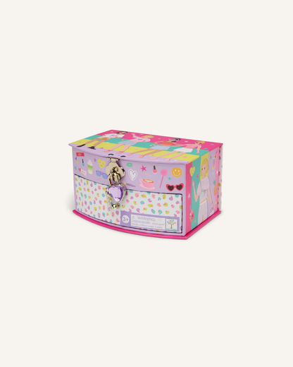 FLOSS & ROCK - FAB FRIENDS LOCKABLE JEWLLERY BOX - PURPLE