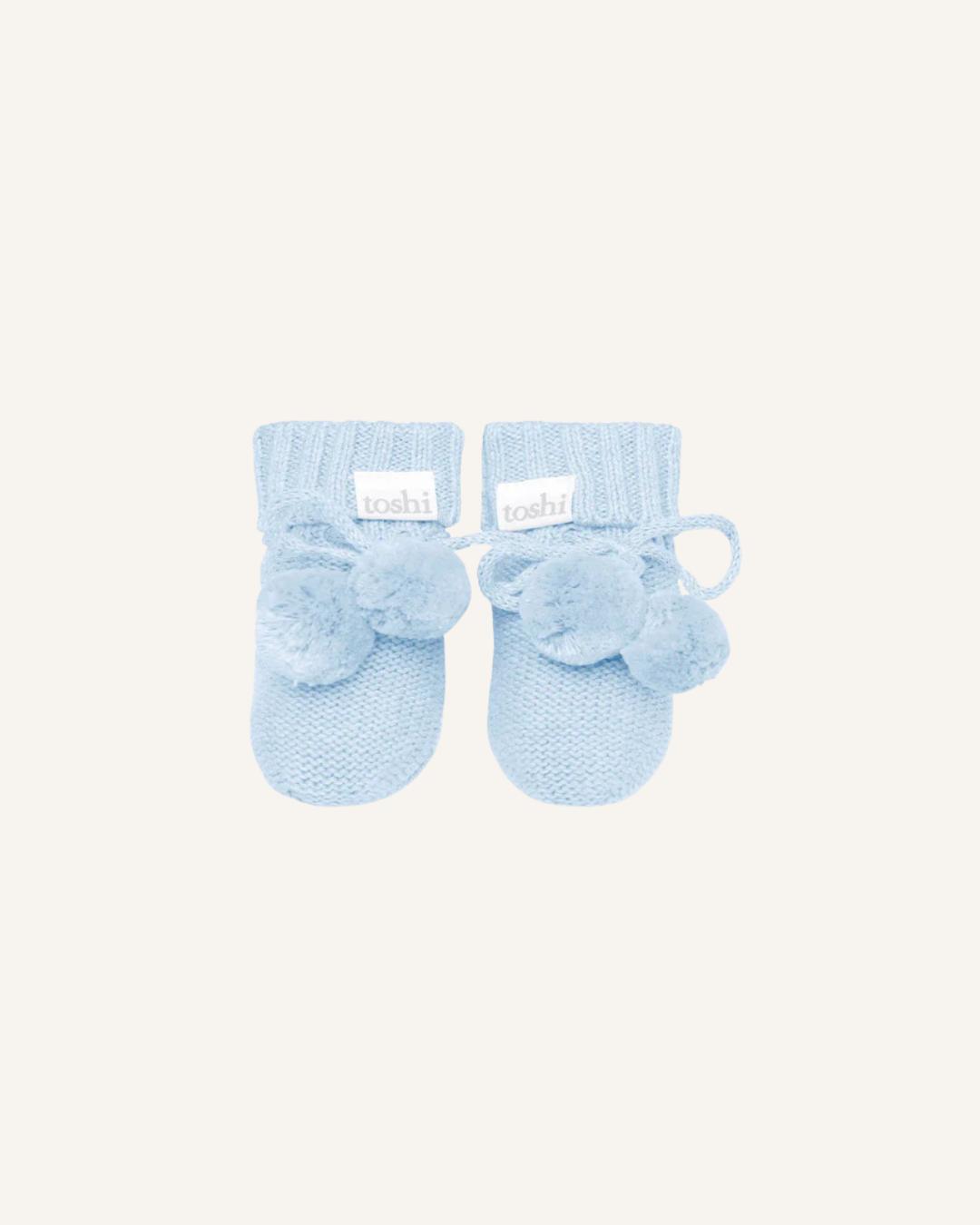 TOSHI ORGANIC BABY BOOTIES - BLUEBIRD