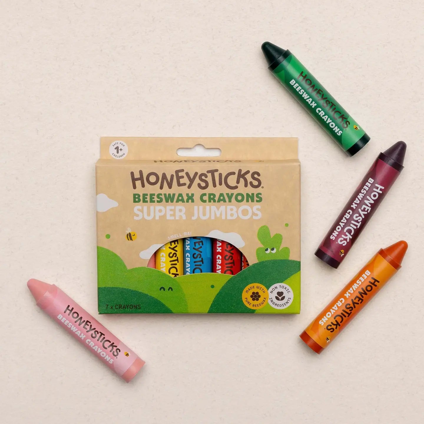 HONEYSTICKS - BEESWAX CRAYONS SUPER JUMBOS