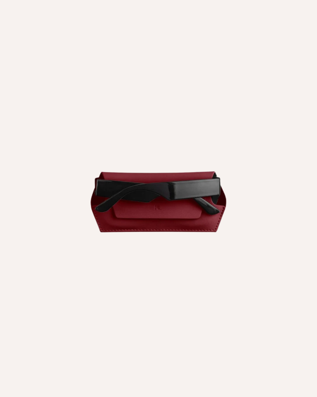 FOX AND LEO GLASSES CASE - BURGUNDY