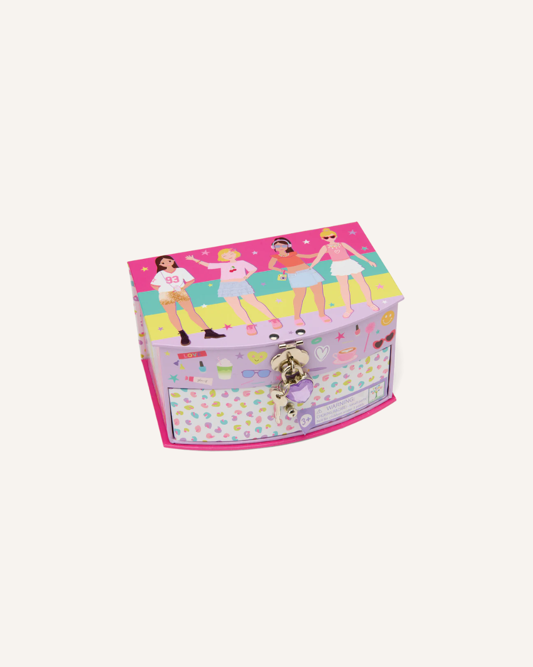 FLOSS & ROCK - FAB FRIENDS LOCKABLE JEWLLERY BOX - PURPLE