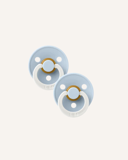 BIBS DUMMIES - NIGHT GLOW - SIZE 1 - BABY BLUE
