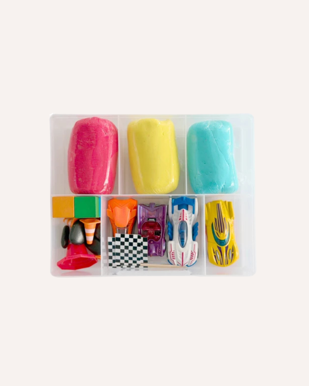 SQUISHY PLAYDOUGH - PLAYDOUGH KIT - LET'S RACE