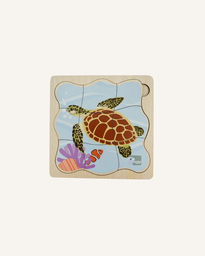 KOALA DREAM - LIFE CYCLE LAYERED PUZZLE - GREEN SEA TURTLE