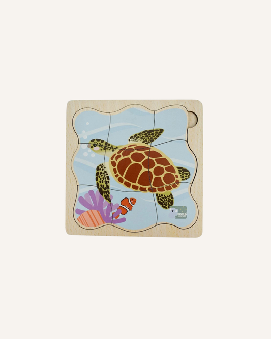 KOALA DREAM - LIFE CYCLE LAYERED PUZZLE - GREEN SEA TURTLE