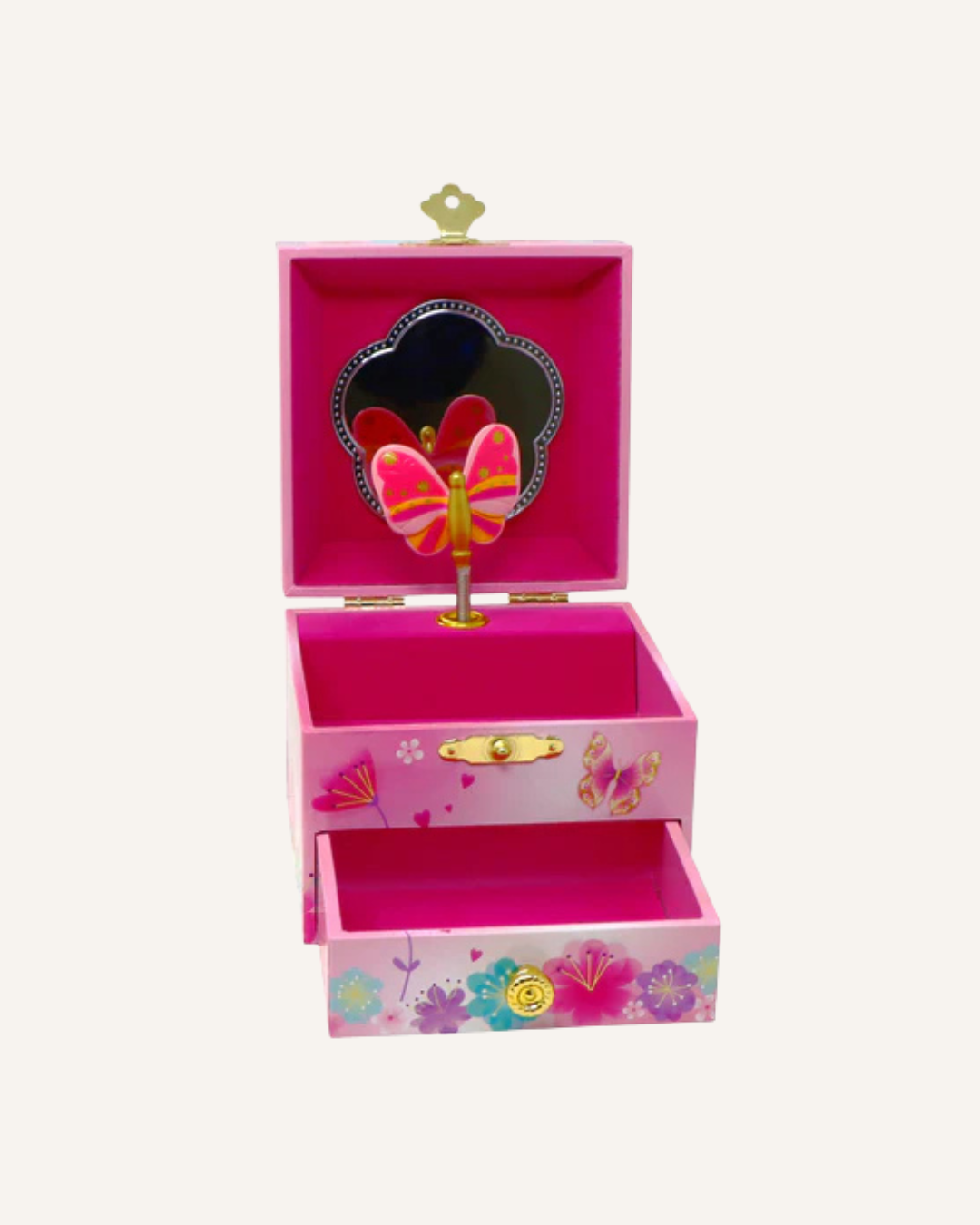 PINK POPPY - MUSICAL JEWELLERY BOX - SMALL - FAIRY BUTTERFLY