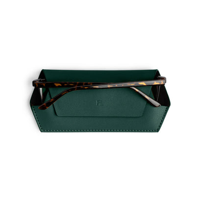 FOX AND LEO GLASSES CASE - FORREST GREEN