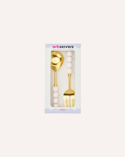 ANNABELL TRENDS - ORB SALAD SERVERS - WHITE