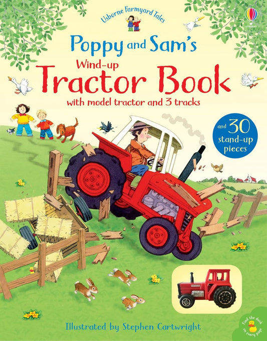 USBORNE WIND-UP TRACTOR BOOK - POPPY & SAM'S