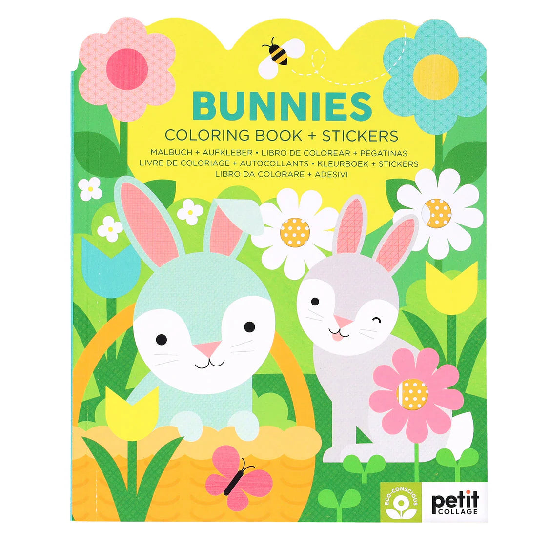 PETIT COLLAGE - BUNNIES COLORING BOOK & STICKERS