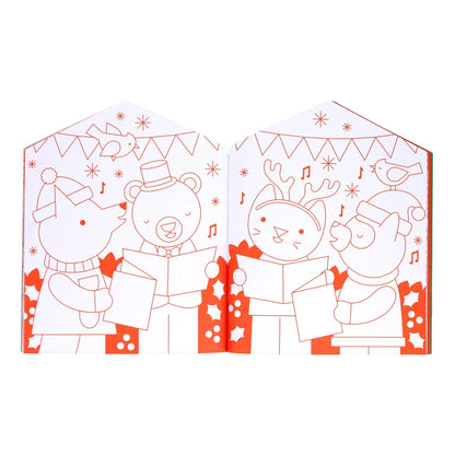 PETIT COLLAGE - COLOURING AND STICKER BOOK - CHRISTMAS