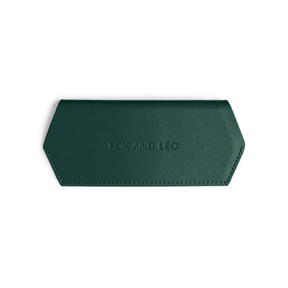 FOX AND LEO GLASSES CASE - FORREST GREEN