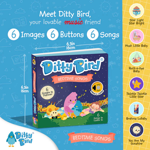DITTY BIRD - RECHARGEABLE BOOK - BEDTIME SONGS