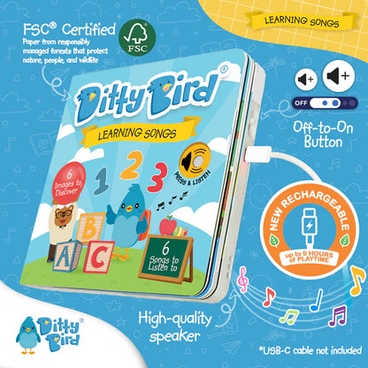 DITTY BIRD - RECHARGEABLE BOOK - LEARNING SONGS