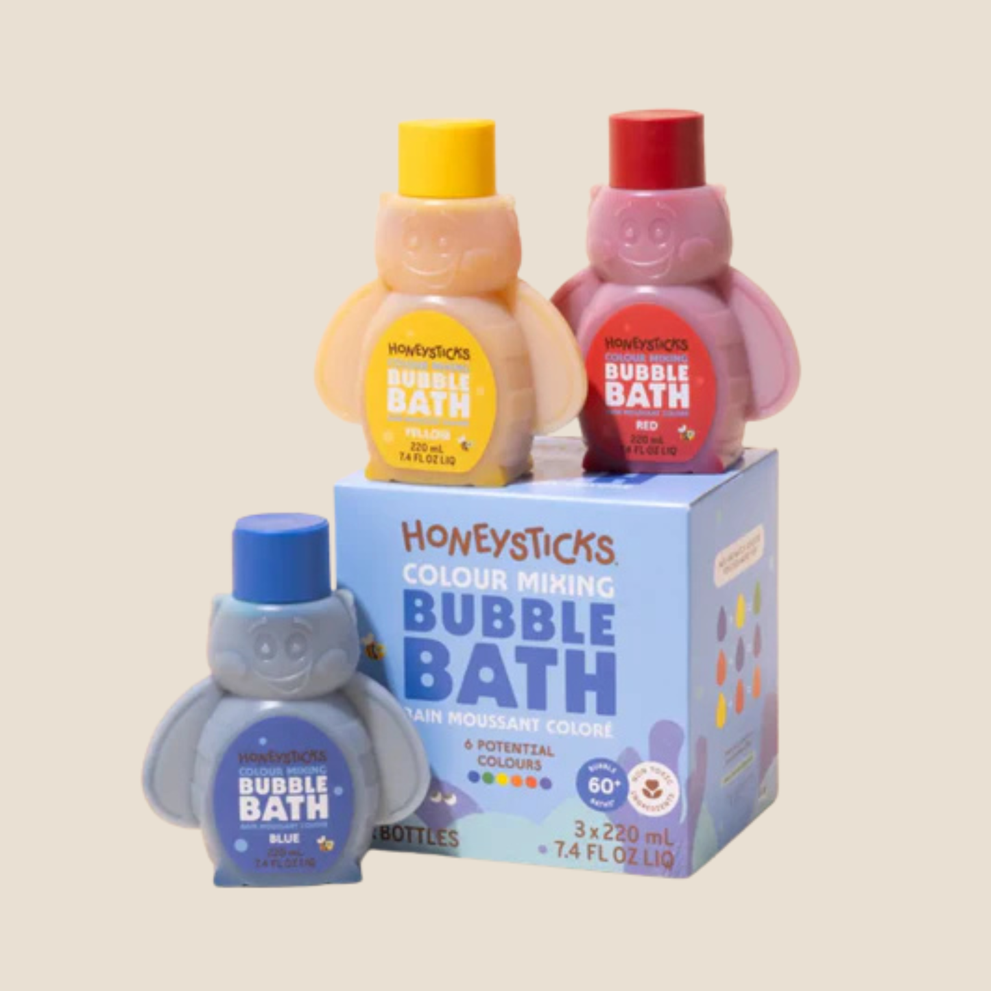 HONEYSTICKS - COLOUR MIXING BATH BUBBLES