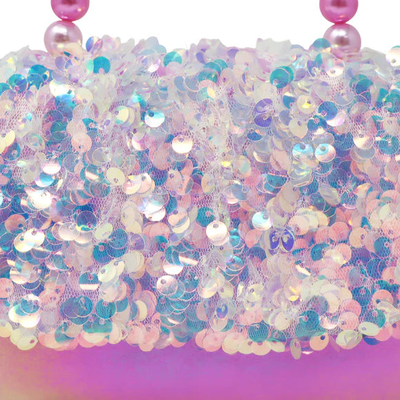 PINK POPPY - SPARKLE SEQUIN BAG - MERMAID - PINK/BLUE