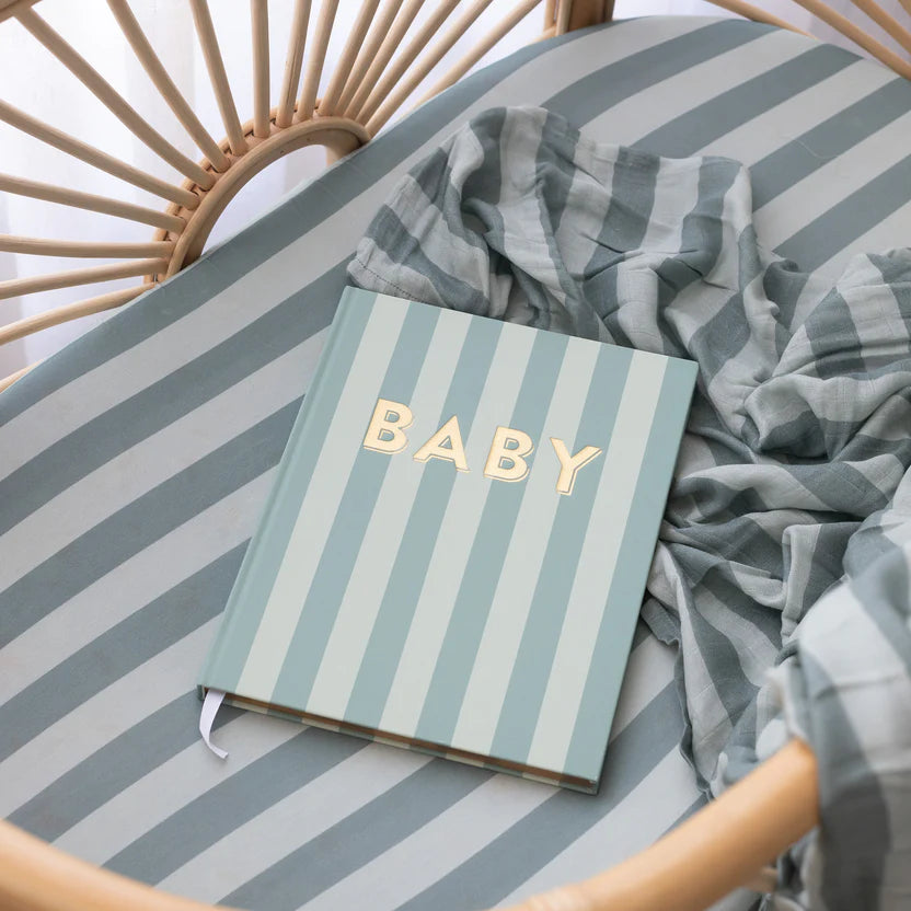 FOX & FALLOW - BABY BOOK - SAGE STRIPE