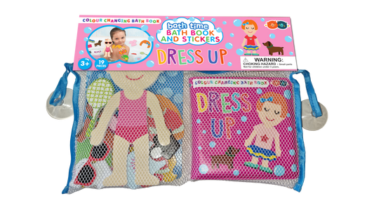 BUDDY & BARNEY COLOUR CHANGING BATH BOOK AND STICKERS - DRESS UP