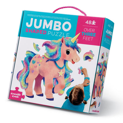 CROCODILE CREEK - JUMBO SHAPED PUZZLE - 48 PIECE - UNICORN