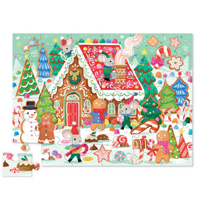 FESTIVE CROCODILE CREEK - CLASSIC FLOOR PUZZLE - 36 PIECE - GINGERBREAD HOUSE