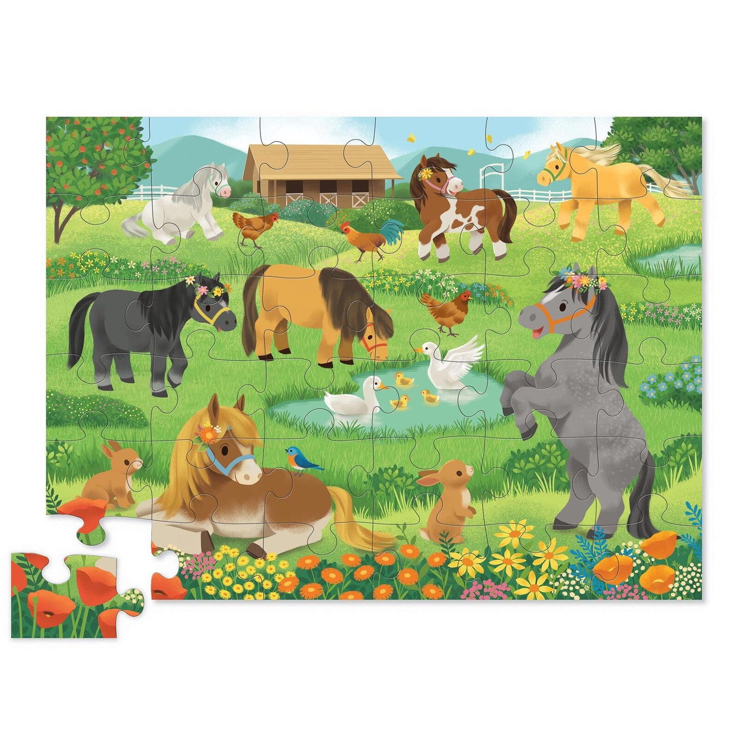 CROCODILE CREEK - CLASSIC FLOOR PUZZLE - 36 PIECE - PRETTY PONIES