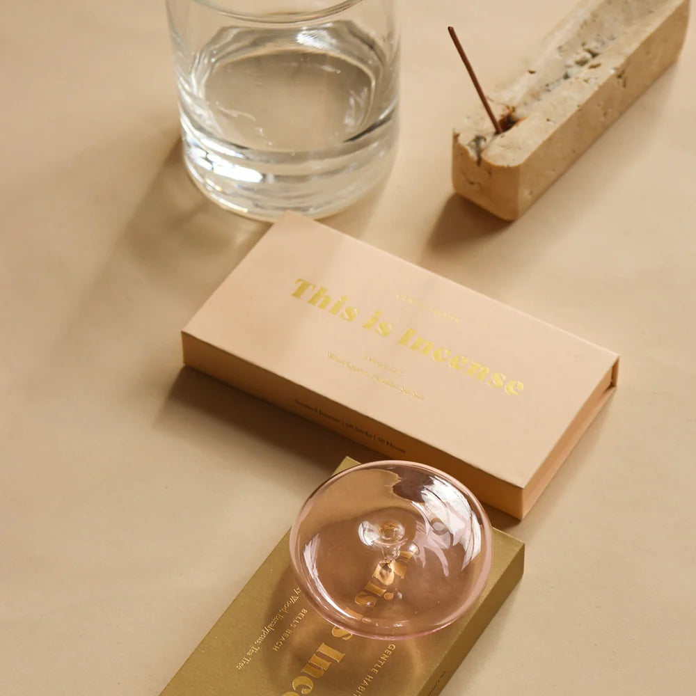 GENTLE HABITS - GLASS VESSEL INCENSE - PINK