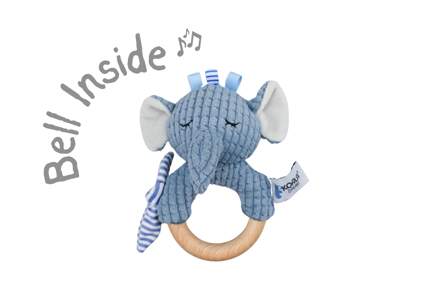 KOALA DREAM SNUGGLE BUDDY - TRUNKS ELEPHANT RATTLE RING