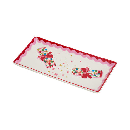 ANNABEL TRENDS - FESTIVE CERAMIC PLATE - CONFETTI BON BON