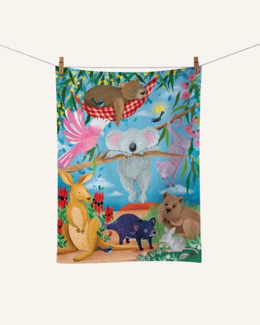 DIESEL & DUTCH - MICROFIBRE TEA TOWEL - WILDLIFE DOWN UNDER