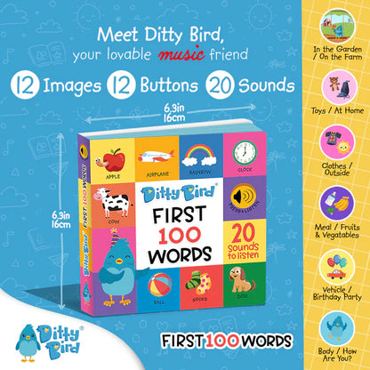 DITTY BIRD - RECHARGEABLE BOOK - FIRST 100 WORDS