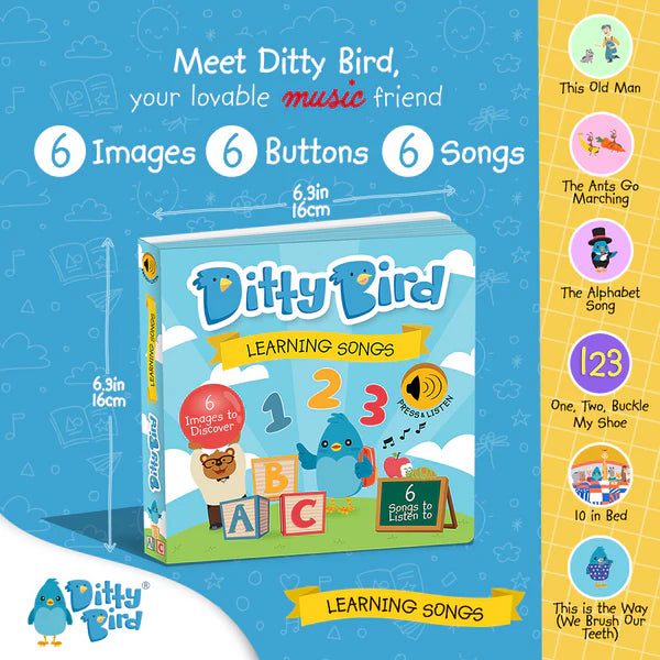 DITTY BIRD - RECHARGEABLE BOOK - LEARNING SONGS