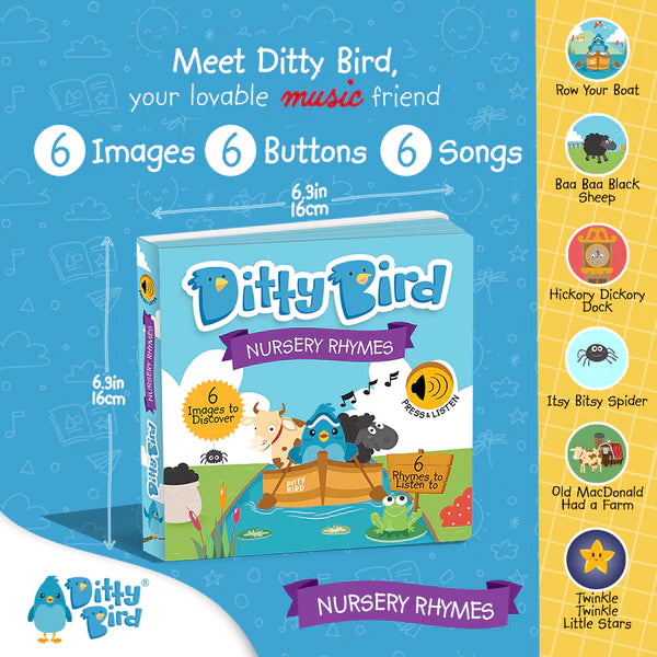 DITTY BIRD - RECHARGEABLE BOOK - NURSRY RHYMES
