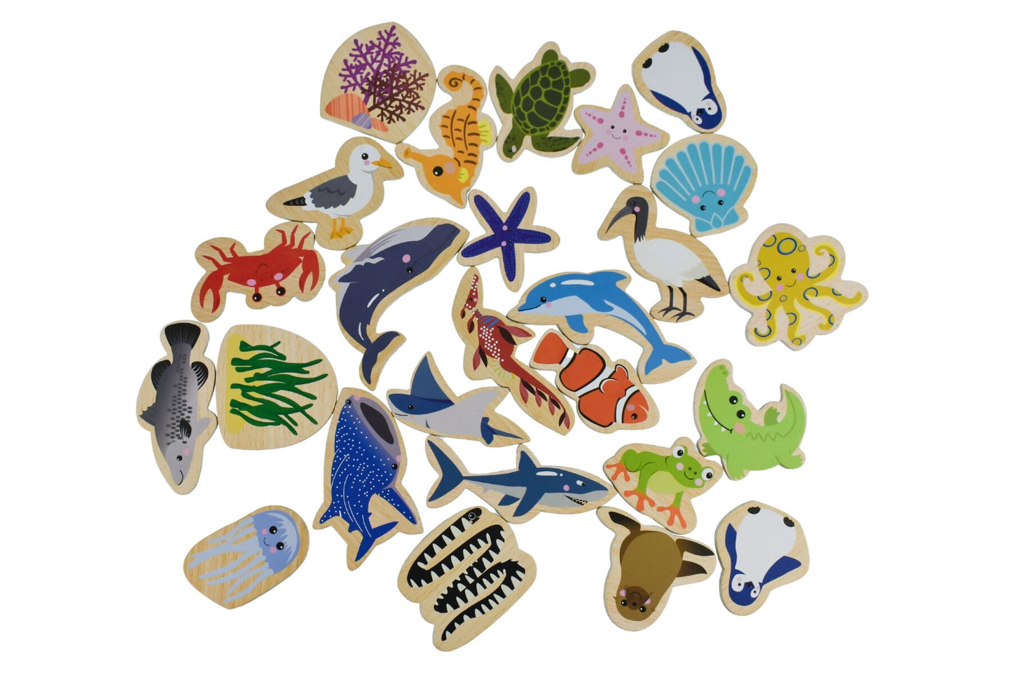 KOALA DREAM WOODEN MAGNETIC SHAPES - AUSTRALIAN SEA ANIMALS