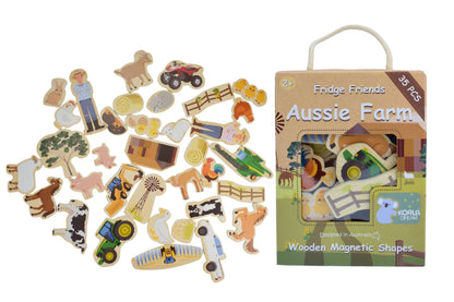 KOALA DREAM WOODEN MAGNETIC SHAPES - AUSSIE FARM