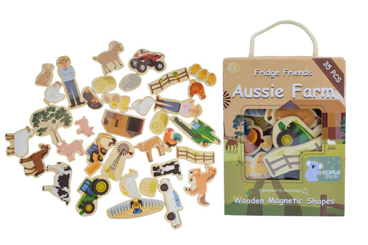 KOALA DREAM WOODEN MAGNETIC SHAPES - AUSSIE FARM