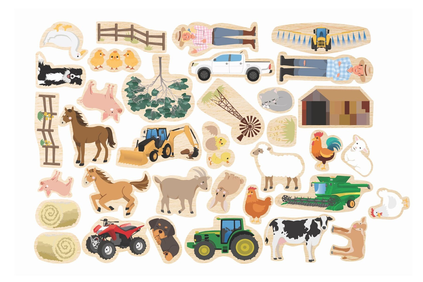 KOALA DREAM WOODEN MAGNETIC SHAPES - AUSSIE FARM