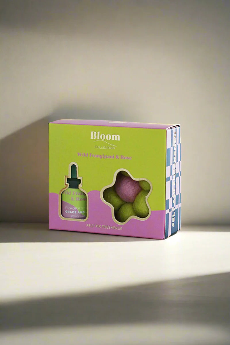 BLOOM FELT AIR FRESHENER - WILD FRANGIPANI & ROSE