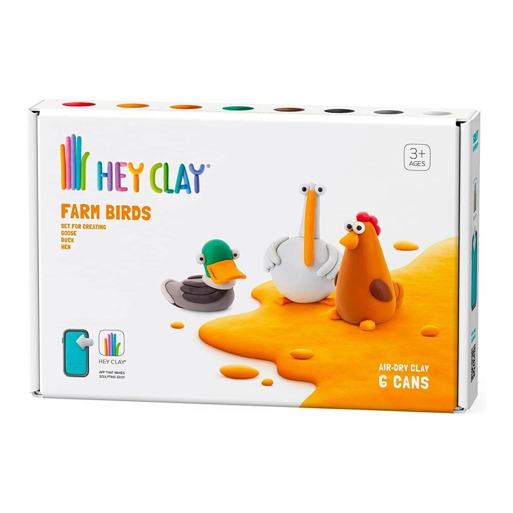 HEY CLAY - MEDIUM - FARM BIRDS SET