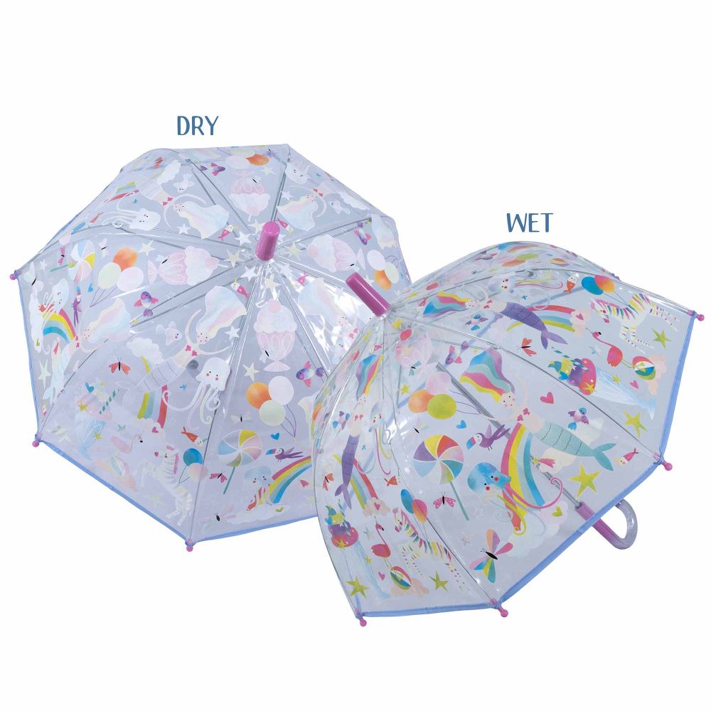 FLOSS & ROCK - COLOUR CHANGING UMBRELLA - FANTASY TRANSPARENT